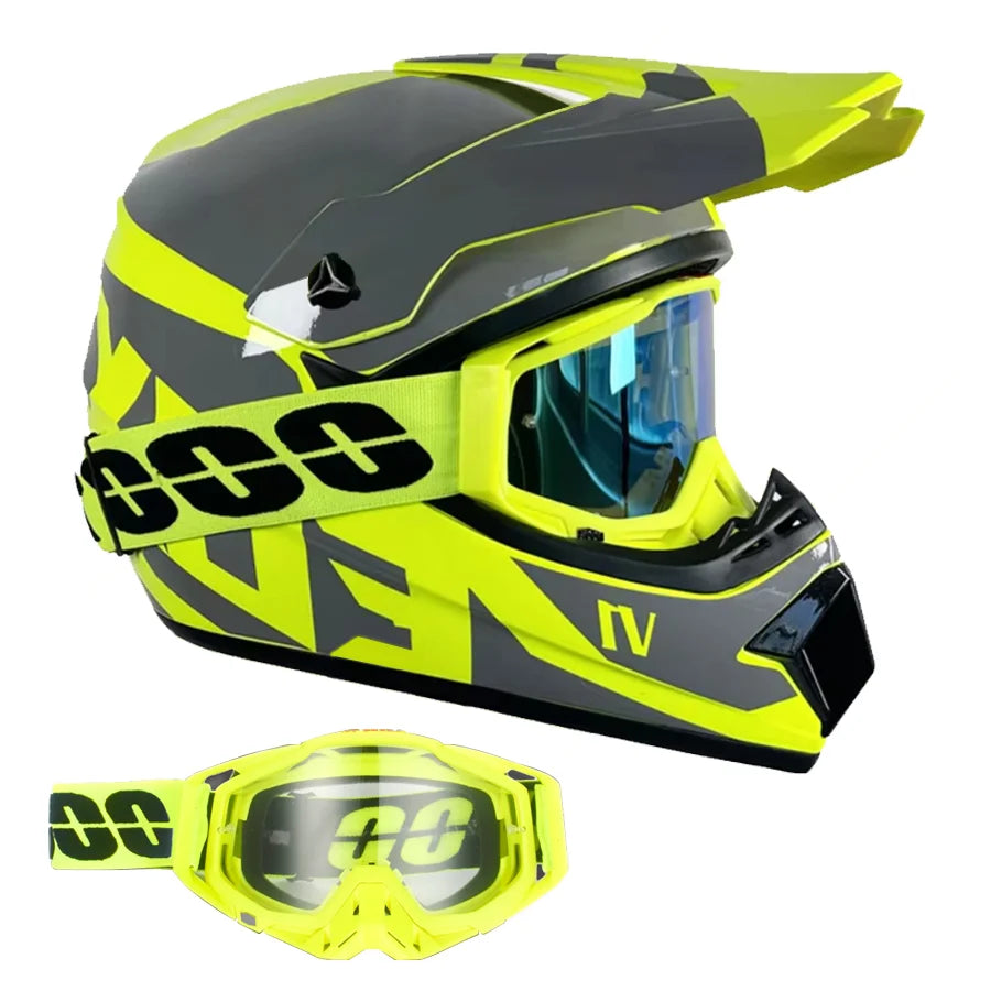 Full Face Kask + Gogle